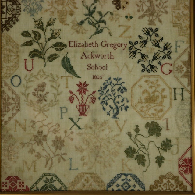 Traditional Antique Sampler, 1805, Elizabeth Gregory, Ackworth School For Sale - Image 3 of 18