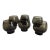 Mid 20th Century Holmegaard Per Lütken Smoky Green Lowball Tumblers With Ribbed Pedestal – Set of 6, Mid-Century Danis For Sale