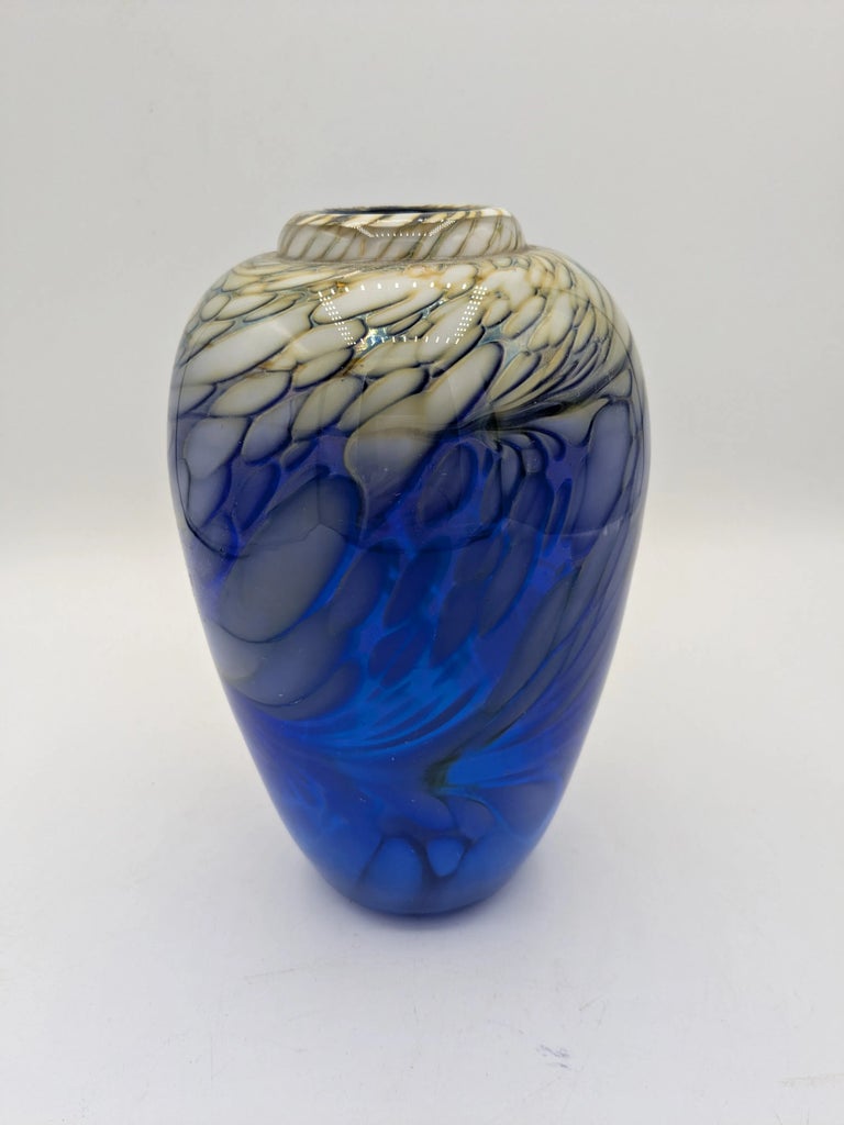 James Clarke（ジェームズ・クラーク）スタジオアートガラス 花瓶 1990s James Clarke Studio Art Glass Vase | Chairish