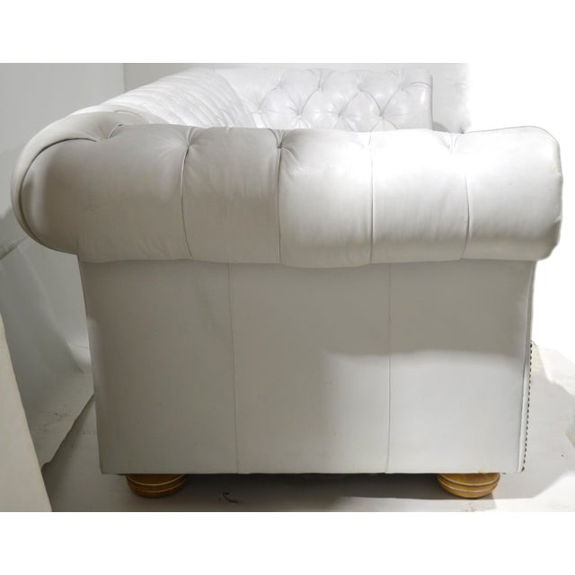 Late 20th Century Vintage Tufted Leather Chesterfield Sofa For Sale - Image 12 of 12