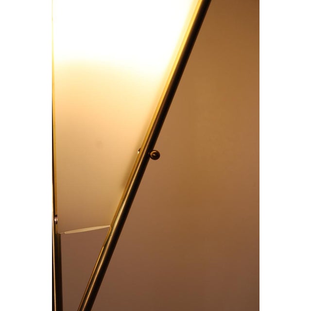 Vintage Floor Lamp in Brass, Glass, and Marble, 1970s For Sale - Image 4 of 11