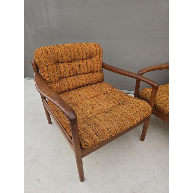 Scandinavian Modern Teak Lounge Chairs, Denmark, 1970s, Set of 2 For Sale - Image 9 of 14