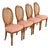 Drexel French Regency Louis XVI Carved Walnut Cane Back Dining Chairs | Set of Four For Sale