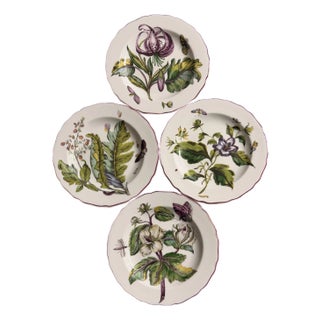 Chelsea Plates Botanical Design by Mottahedeh for Metropolitan Museum of Art - Set of 4 For Sale