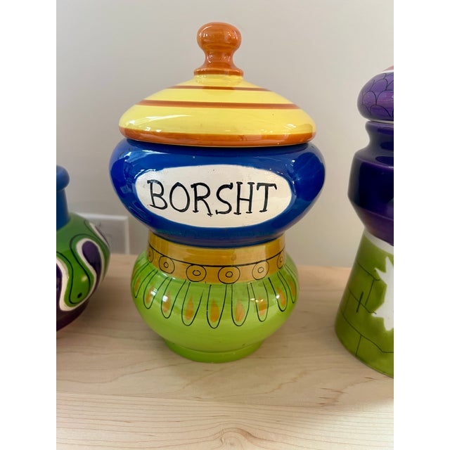 1970s Ceramic Italian Canister Set by Alvino Bagni for Raymor- Set of 4 For Sale In Cincinnati - Image 6 of 12