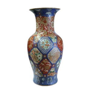 Vintage Chinese Oriental Imari Mixed Color Porcelain Decor Vase