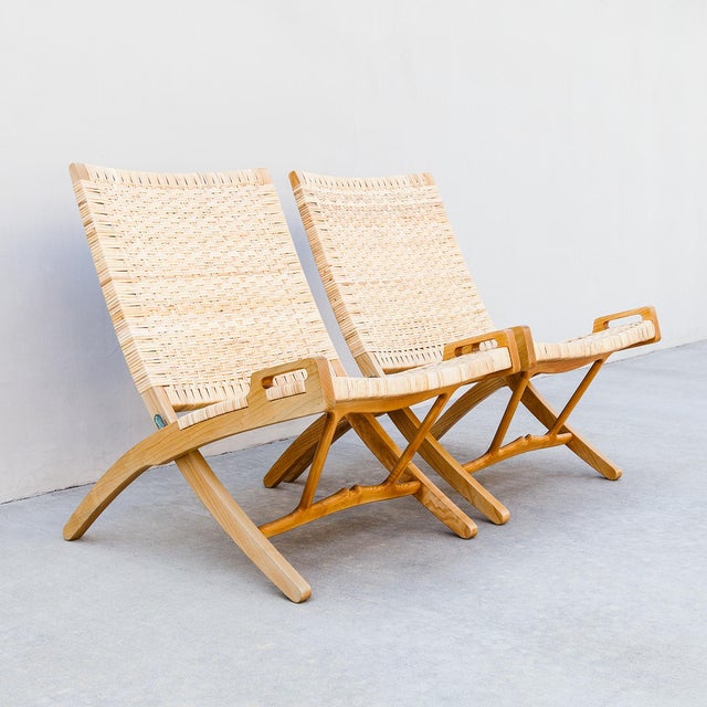 Hans Wegner Model 512 Folding Chairs in Rattan & Ash For Sale - Image 18 of 18