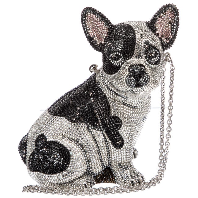 2019 Judith Leiber French BullDog Fred Crystal Minaudiere Evening Clutch Bag Collector’s Edition in Box For Sale - Image 16 of 18