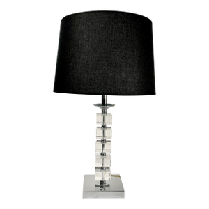 1970s Vintage Contemporary Modern Stacking Square Lucite Cubes Table Lamp
