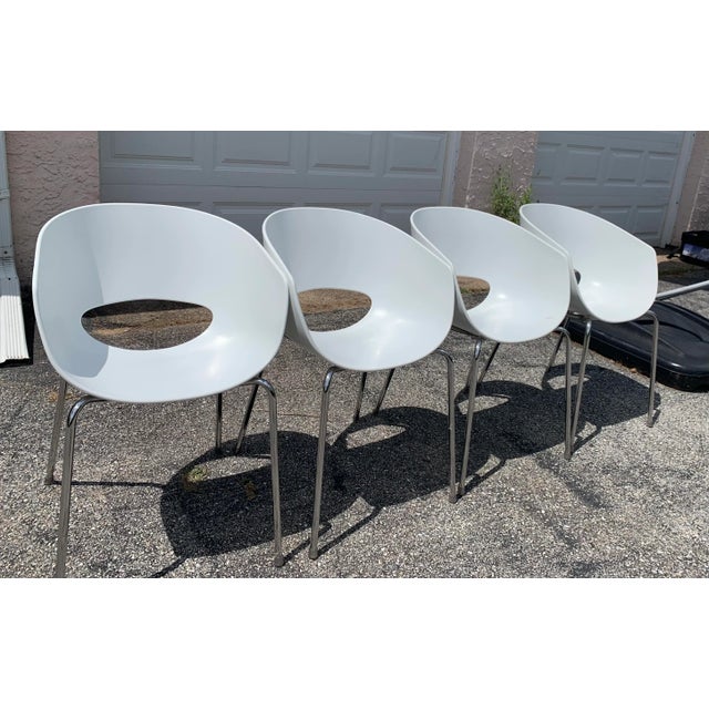 Contemporary 1970s Vintage Sintesi of Italy Large Orbit Chairs - Set of 4 For Sale - Image 3 of 13