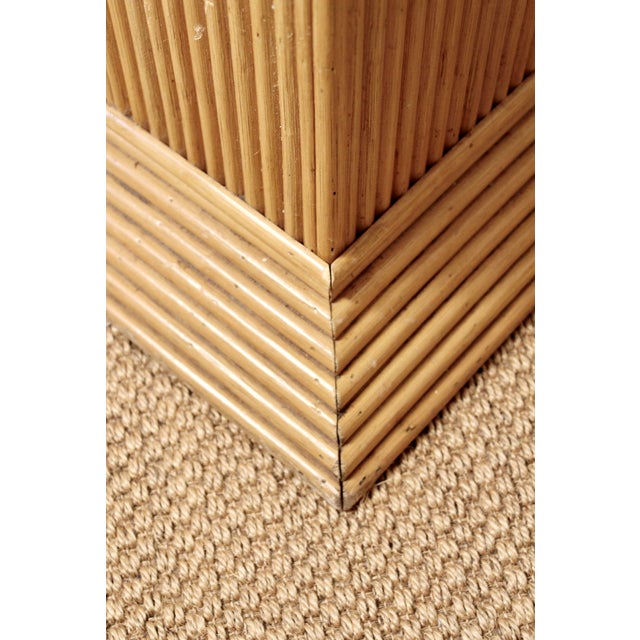 Mid-Century Modern Bamboo and Rattan Column Pedestals by Cristina Celestino, 1960s, Set of 2 For Sale - Image 3 of 18