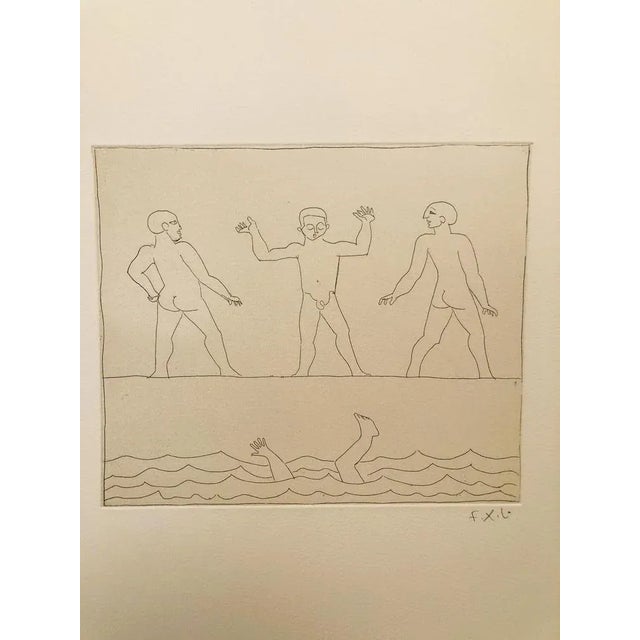 Francois-Xavier Lalanne, Men (Ephebes), 2002, Etching For Sale - Image 6 of 6