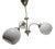 Art Deco Glass and Brass Chandelier, Poland, 1970s For Sale