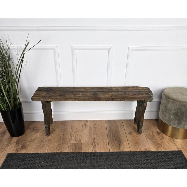 Mid-Century Italian Wooden Side Table or Bench, 1890s For Sale - Image 6 of 8