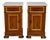 Spanish Wooden Nightstands with Marble Tops, 1930s, Set of 2 For Sale