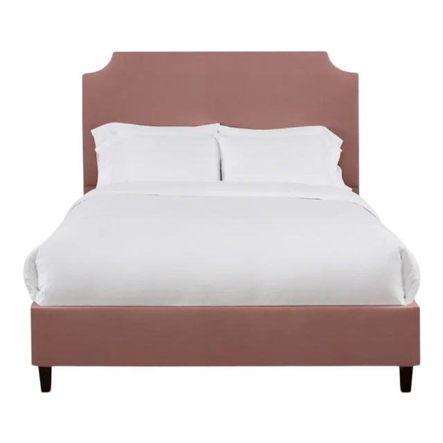Reagan Full/Double Bedframe, Blush Velvet For Sale