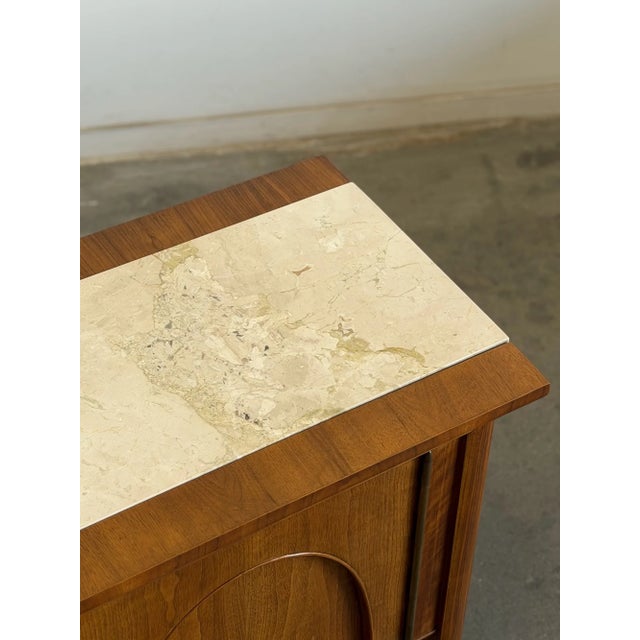 1960s Arched Walnut Credenza For Sale - Image 4 of 18