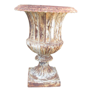 Antique French Cast Iron Garden Urn