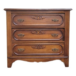 Antique 19th Century Victorian Style Three Drawer Dresser Commode For Sale