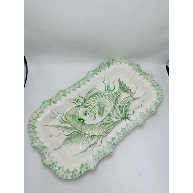 Vintage Italian Ceramic Fish Platter For Sale - Image 9 of 9