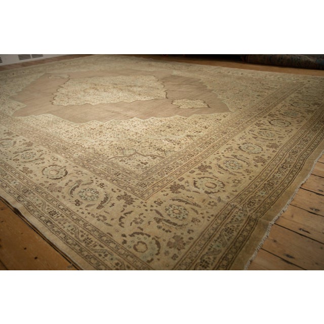Antique Fine Distressed Tabriz Carpet - 10'2" x 13'4" For Sale - Image 10 of 16