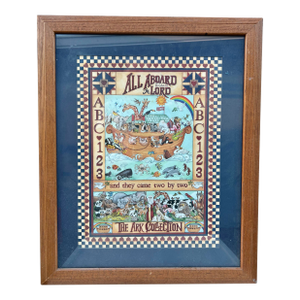 Vintage Framed Farmhouse, Folk Art of the Noah’s Ark