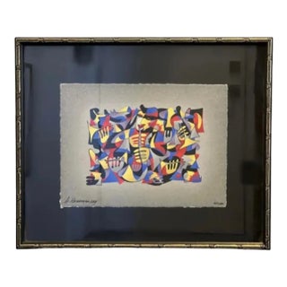 Mid-Century Abstract Anatole Krasnyanski Serigraph No. 210/310 For Sale