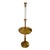 Vintage Mid-Century Torchiere Floor Lamp Gallery Edge Center Round Brass Tray Table For Sale