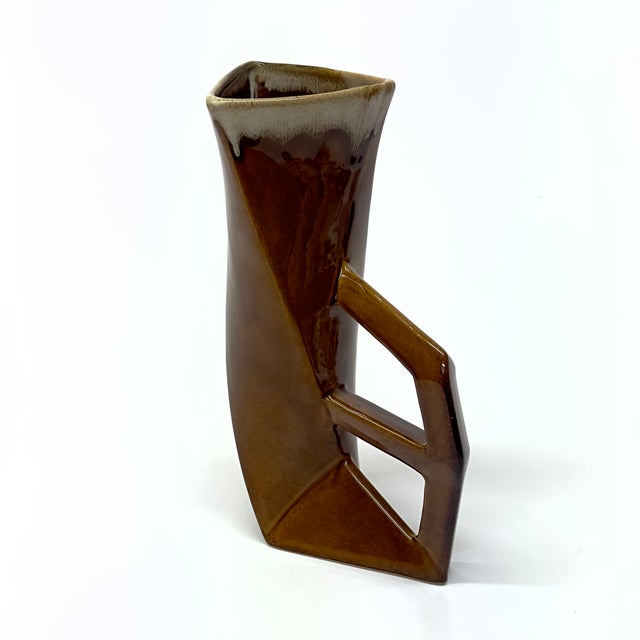 Van Briggle Modernist Style Artisanal Drip Glaze Pitcher by Anna Van Briggle, Signed For Sale - Image 4 of 10
