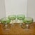 Stunning set of 4 pale green cut to clear crystal champagne coupes. Handcut and becoming a lost art.