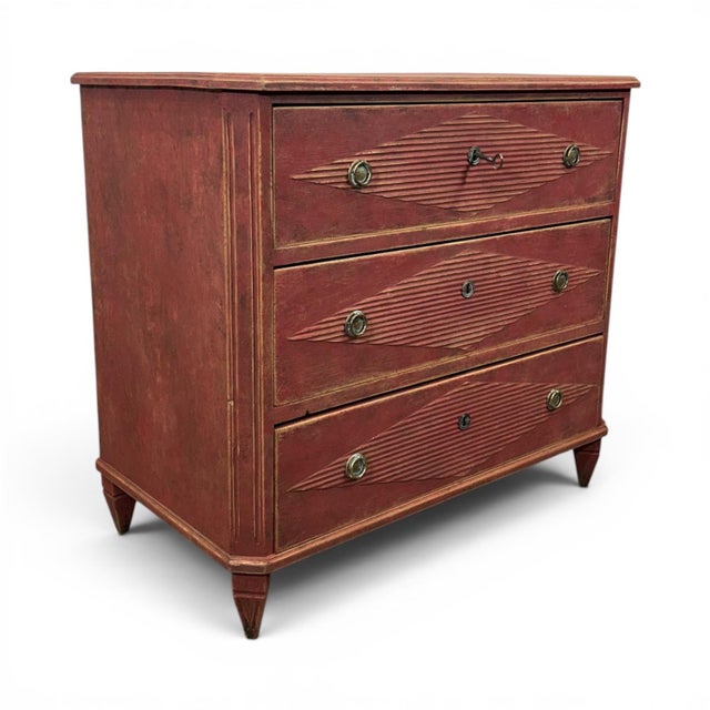 Gustavian (Swedish) Antique Gustavian Chest of Drawers, 1890s For Sale - Image 3 of 10