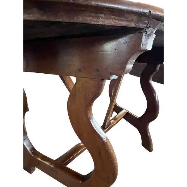 Italian Demi Lune Console Tables in Walnut, Set of 2 For Sale - Image 14 of 18