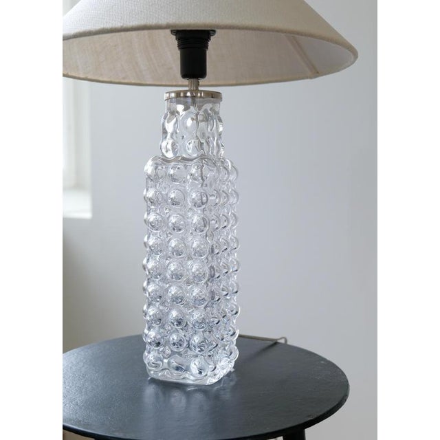 Mid-Century Modern Bubble Crystal Table Lamp attributed to Carl Fagerlund for Orrefors, 1960s For Sale - Image 12 of 17