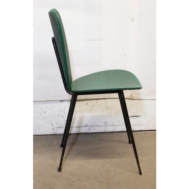 1960s Mid Century Green Vinyl Chair For Sale - Image 6 of 8