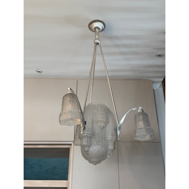 1930s French Art Deco Light Fixture For Sale In Miami - Image 6 of 6