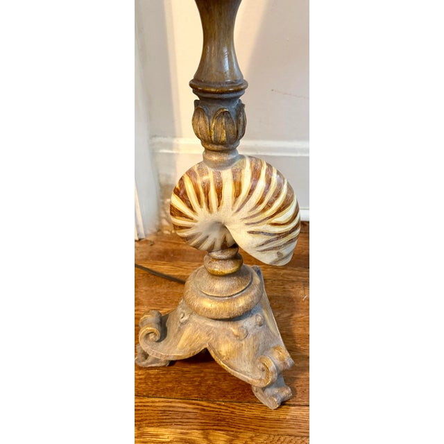Mid 20th Century Nautilus Shell Table Lamps - a Pair For Sale - Image 10 of 12