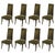 Set of Eight Mastercraft Attributed Amboyna Burl and Paisley Velvet Dining Chairs For Sale - Image 10 of 10