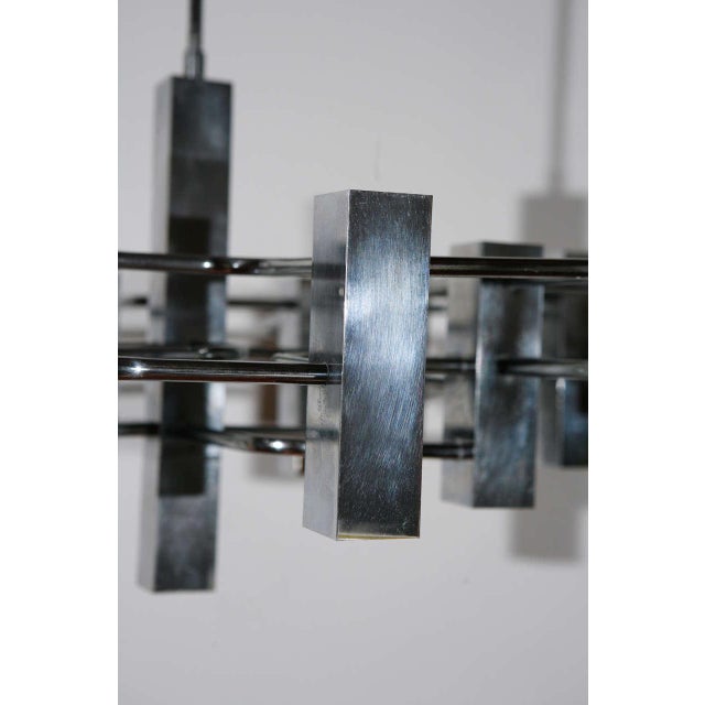 Boulanger 1970s Boulanger Chrome Chandelier For Sale - Image 4 of 10