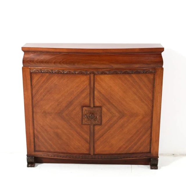 Brown Art Deco Cabinets by Napoleon Le Grand for T Modelhuis N. Legrand, 1920s, Set of 2 For Sale - Image 8 of 13