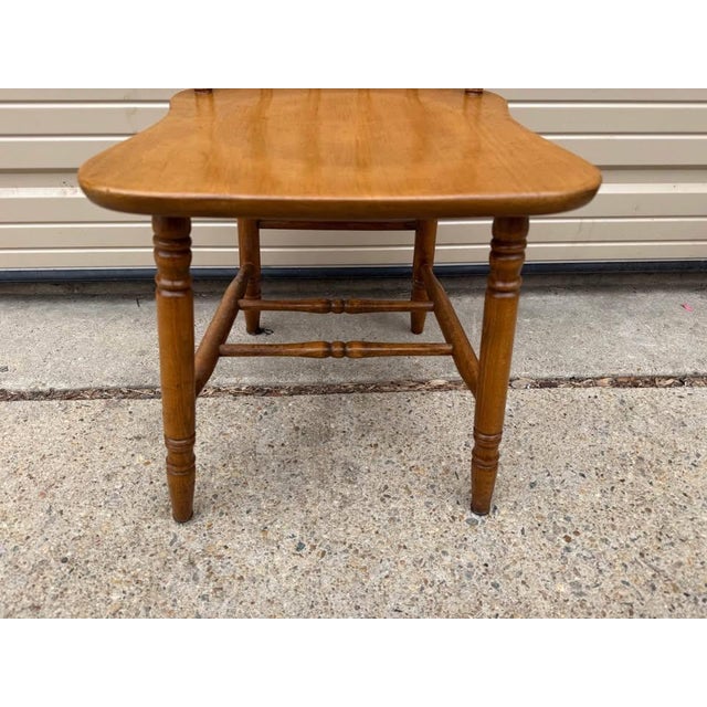 Brown Late 20th Century Set of Four Vintage Bistro Style Solid Maple Spindle Back Dining Chairs For Sale - Image 8 of 10