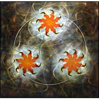 "Trine III" Contemporary Pigment and Polymer Artwork on Steel by Aryen Hart For Sale