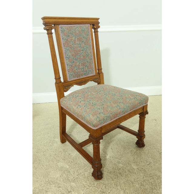 Wood Set of 6 Rj Horner Antique Oak Dining Room Chairs For Sale - Image 7 of 12