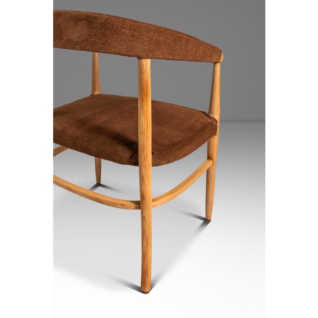 Mid-Century Modern Bentwood Lounge Chair / Armchair in Suede & Maple in the Manner of Lawrence Peabody / Thonet, Usa, C. 1950s For Sale - Image 14 of 18