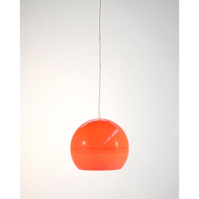 1960s Space Age Orange Ceiling Lamp by Studio Tetrarch for Artemide, 1968 For Sale - Image 5 of 11