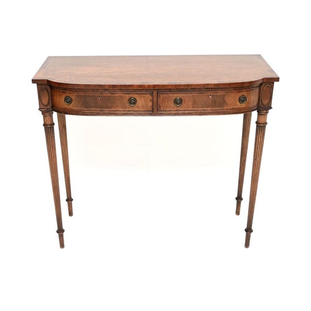 Antique Georgian Style Inlaid Console Table, 1930s For Sale - Image 10 of 10