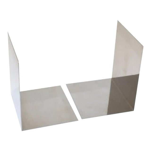 Vintage Mid Century McDonald Design Chrome Plated Bookends For Sale