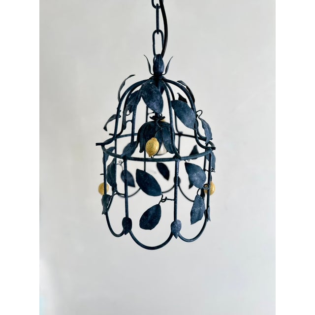 French Tole Cage Chandelier with Lemons from J.P. Ryckaert, 1980s For Sale - Image 18 of 18