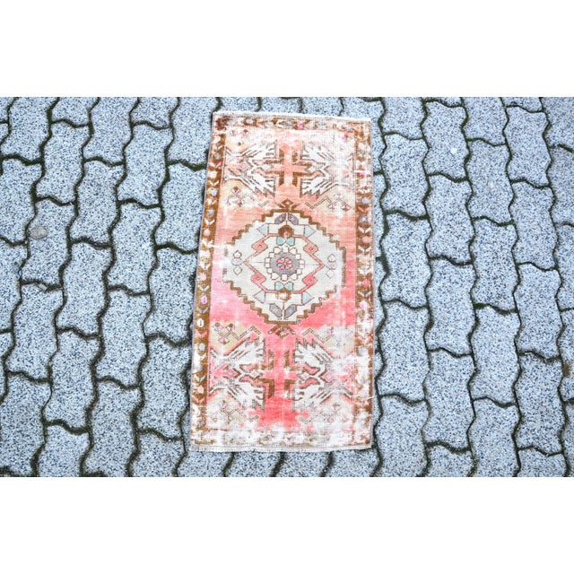 1960s Vintage Handmade Wool Rug For Sale - Image 6 of 6