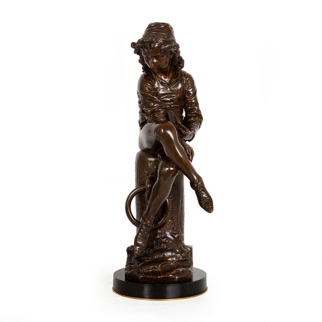 French Italian Antique Bronze Sculpture of “Christopher Columbus” by Giulio Monteverde For Sale - Image 3 of 18