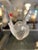Frosted crystal vase depicting two intertwined doves with outstretched wings, designed by Marc Lalique in 1956. The...